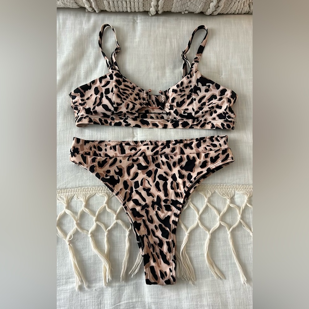 Shein cheetah print ring bikini